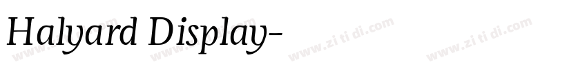Halyard Display字体转换